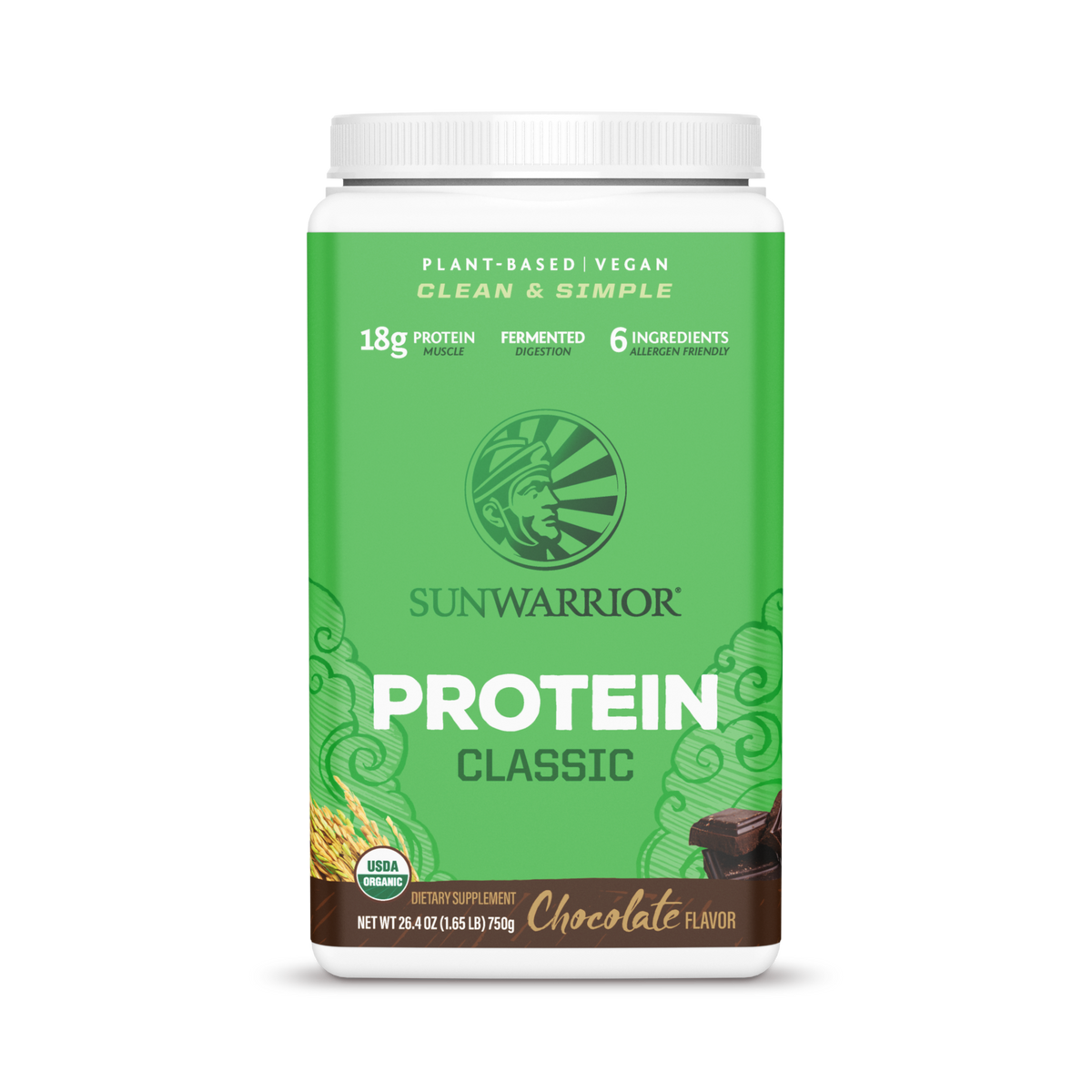 Sunwarrior, Classic Protein, Chocolate, 750 g