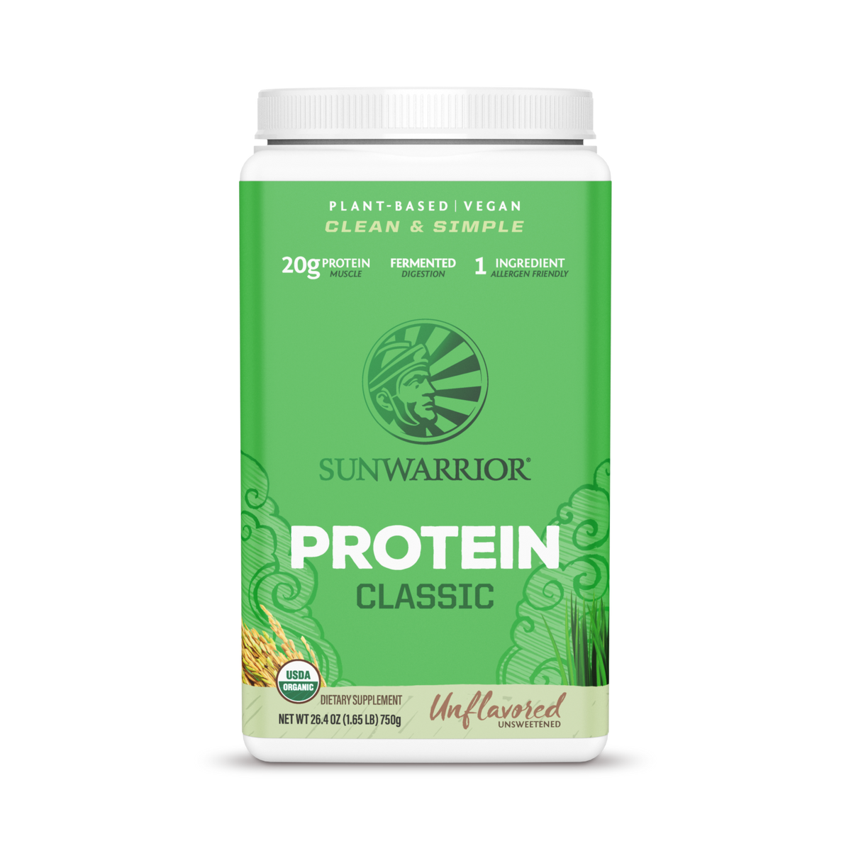 Sunwarrior, Classic Protein, Unflavored, 750 g