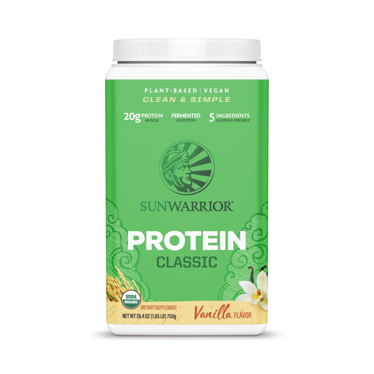 Sunwarrior, Classic Protein, Vanilla, 750 g