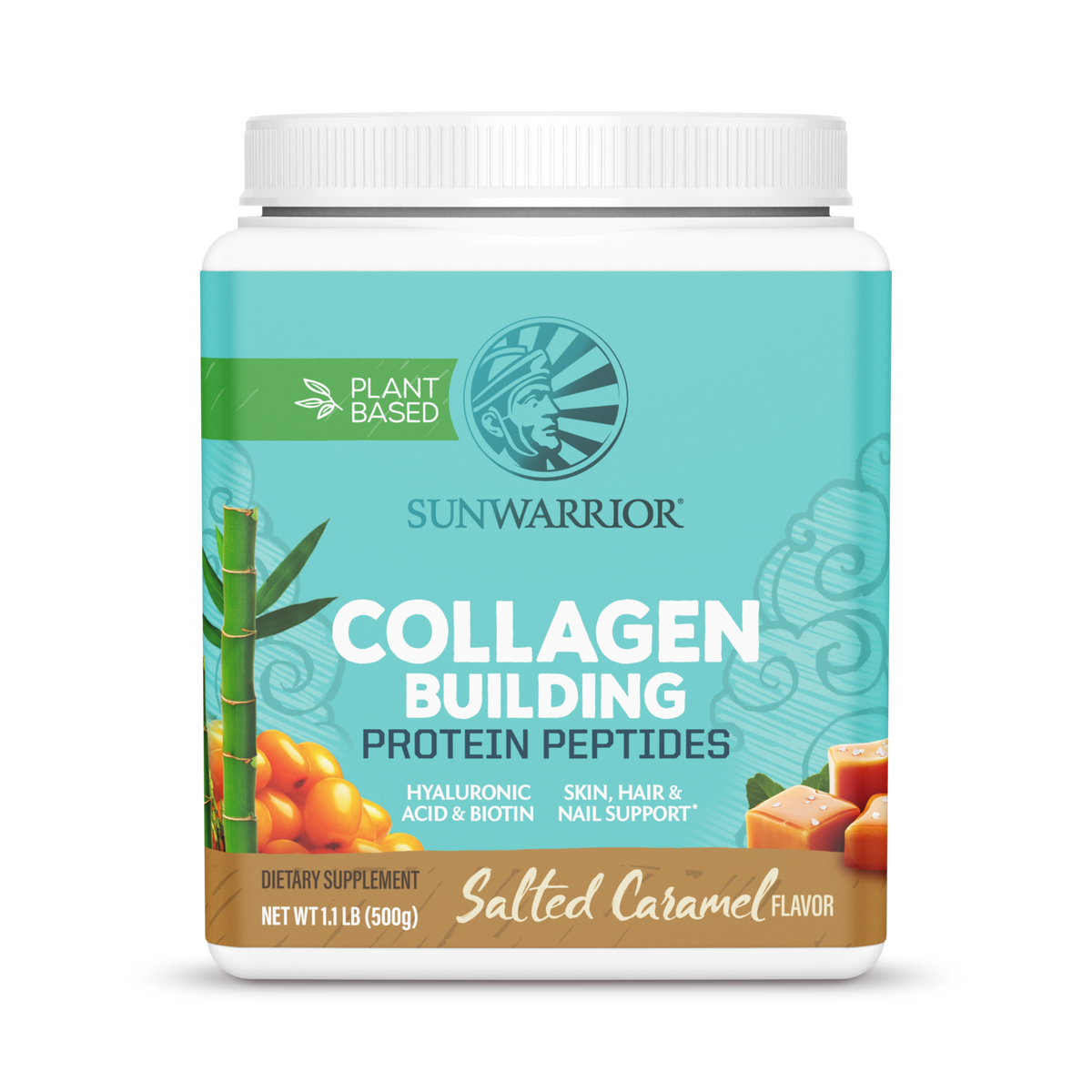 Sunwarrior, Collagen Building Protein Peptide, Salted Caramel, 500 g