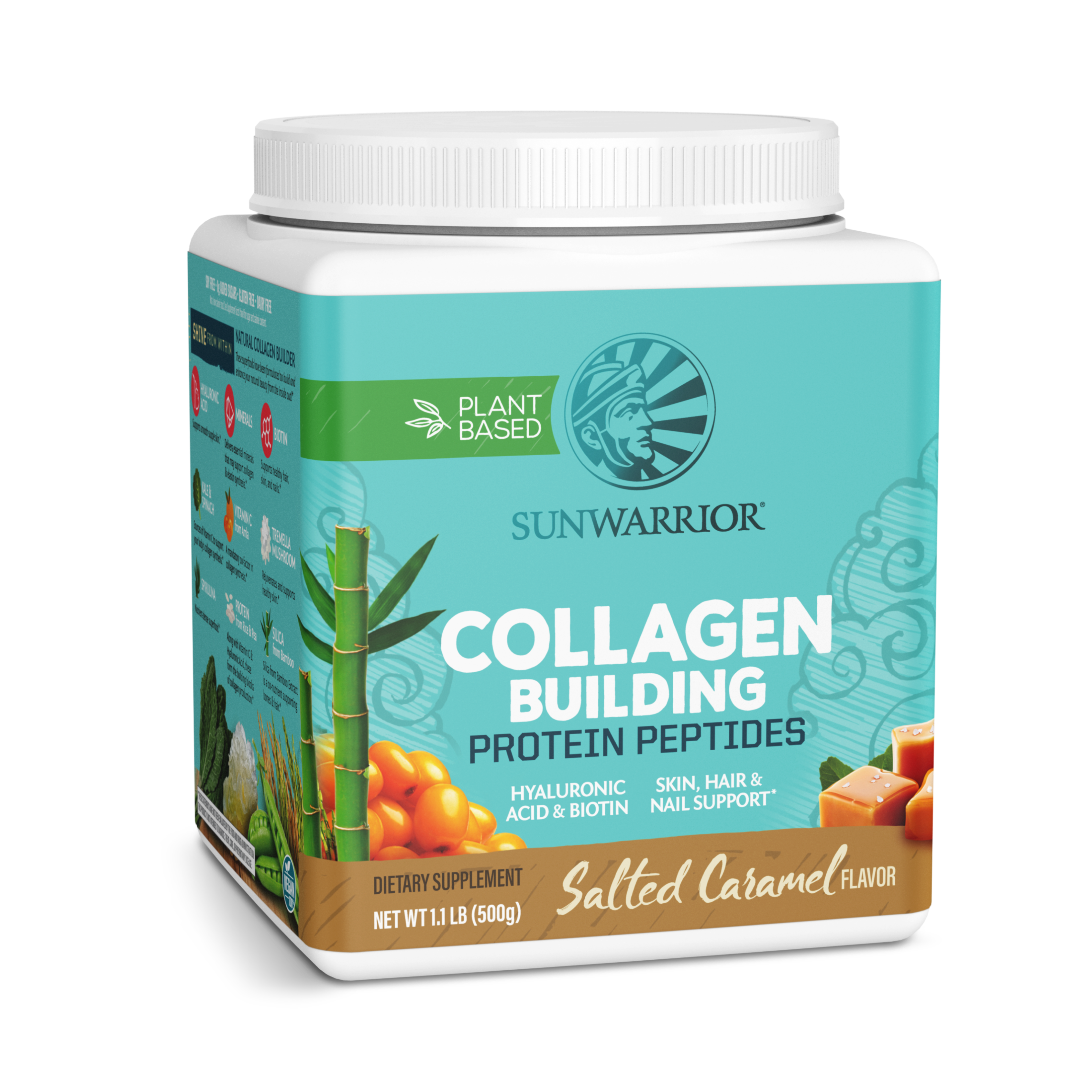 Sunwarrior, Collagen Building Protein Peptide, Salted Caramel, 500 g