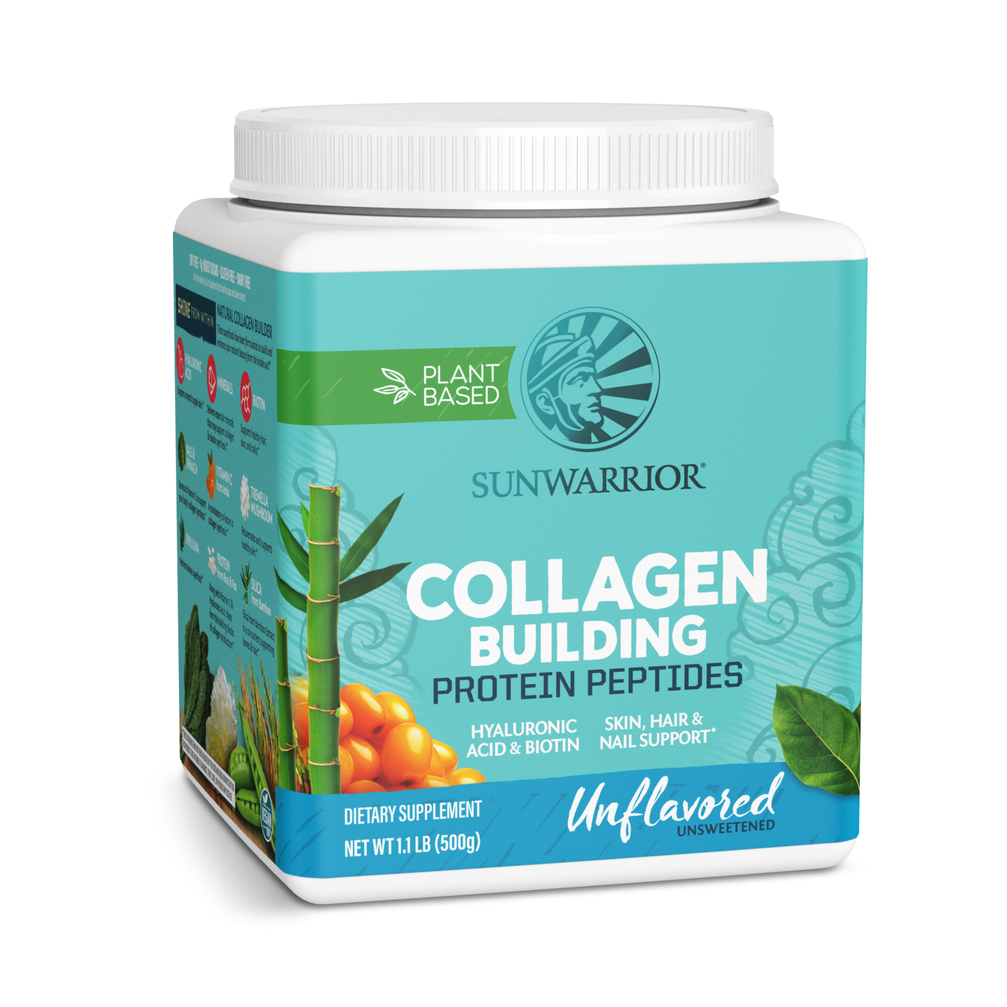 Sunwarrior, Collagen Building Protein Peptides, Unflavored, 500 g