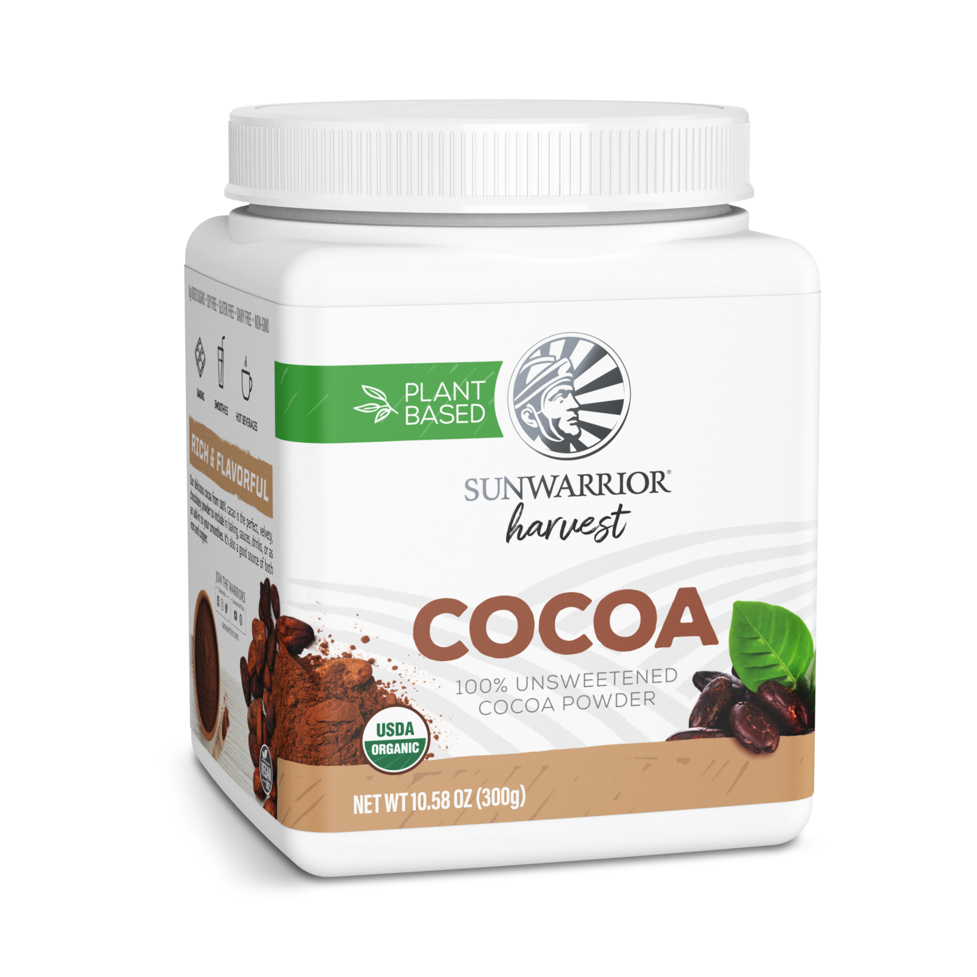 Sunwarrior, Harvest Cocoa Powder, Chocolate, 300 gm