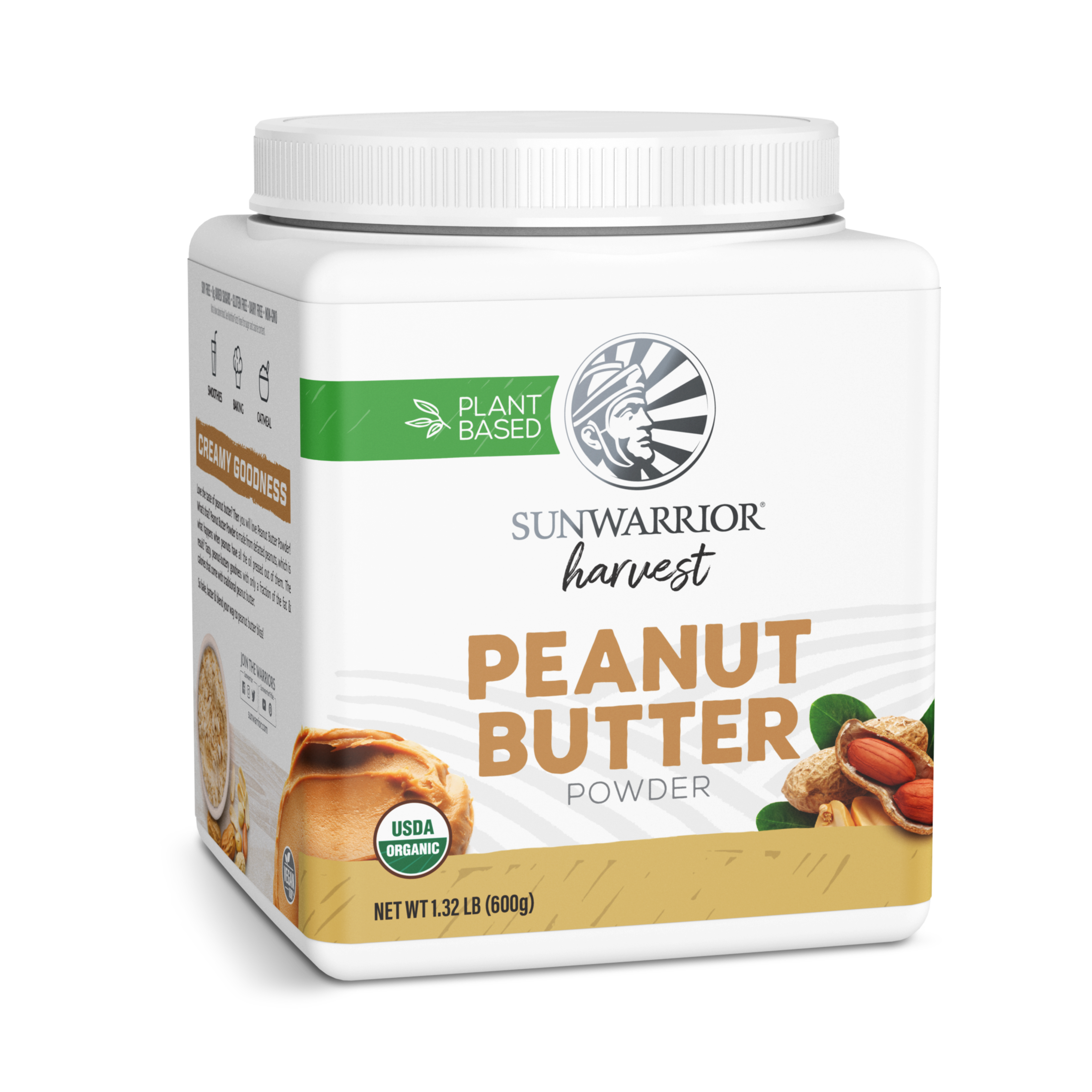 Sunwarrior, Harvest, Peanut Butter Powder, 600 g