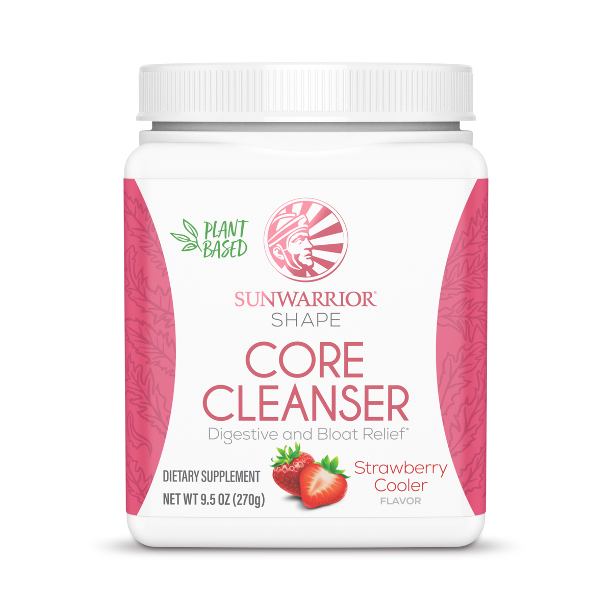 Sunwarrior, Shape, Core Cleanser, Strawberry Cooler, 270 g