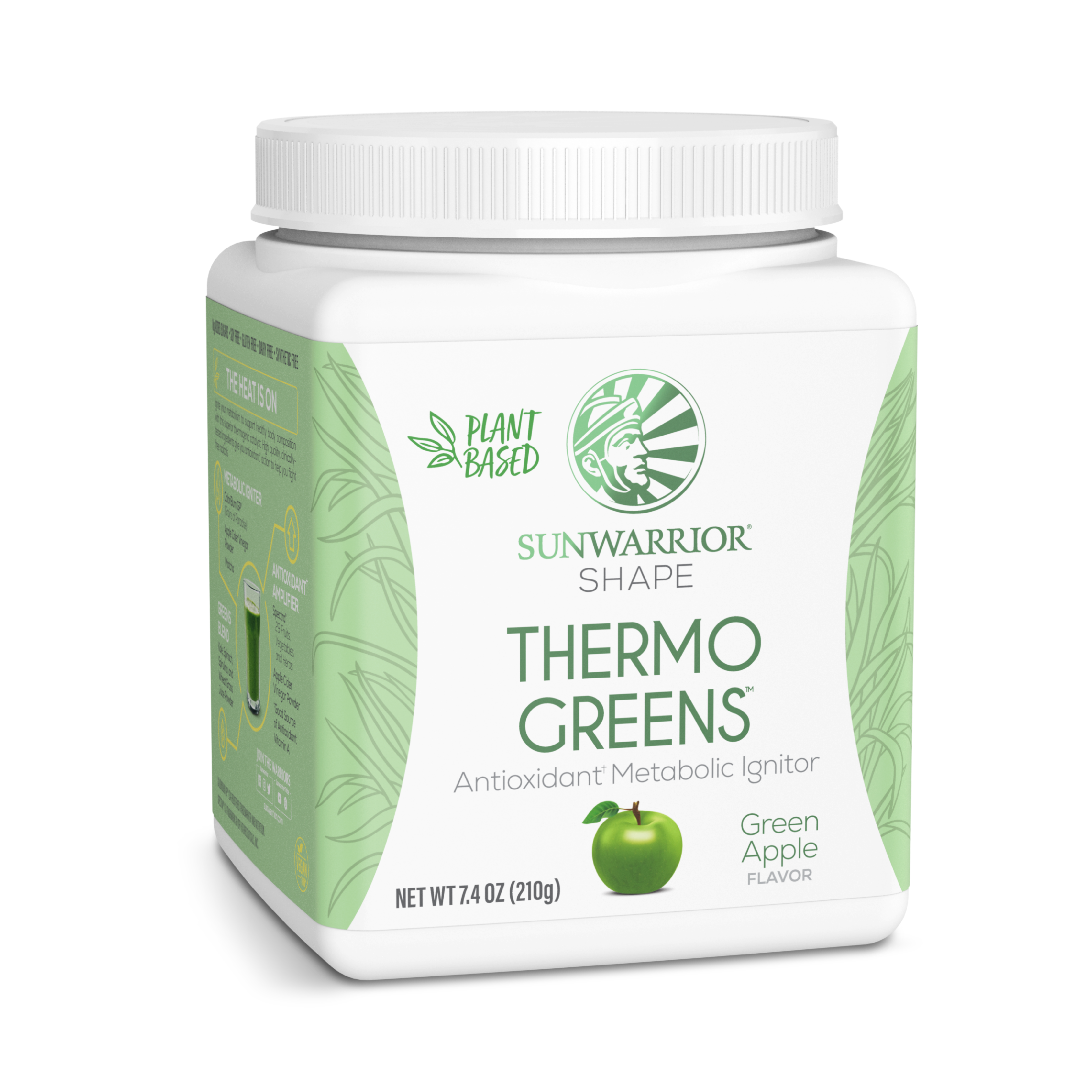 Sunwarrior, Shape, Thermo Greens, Green Apple, 210 g