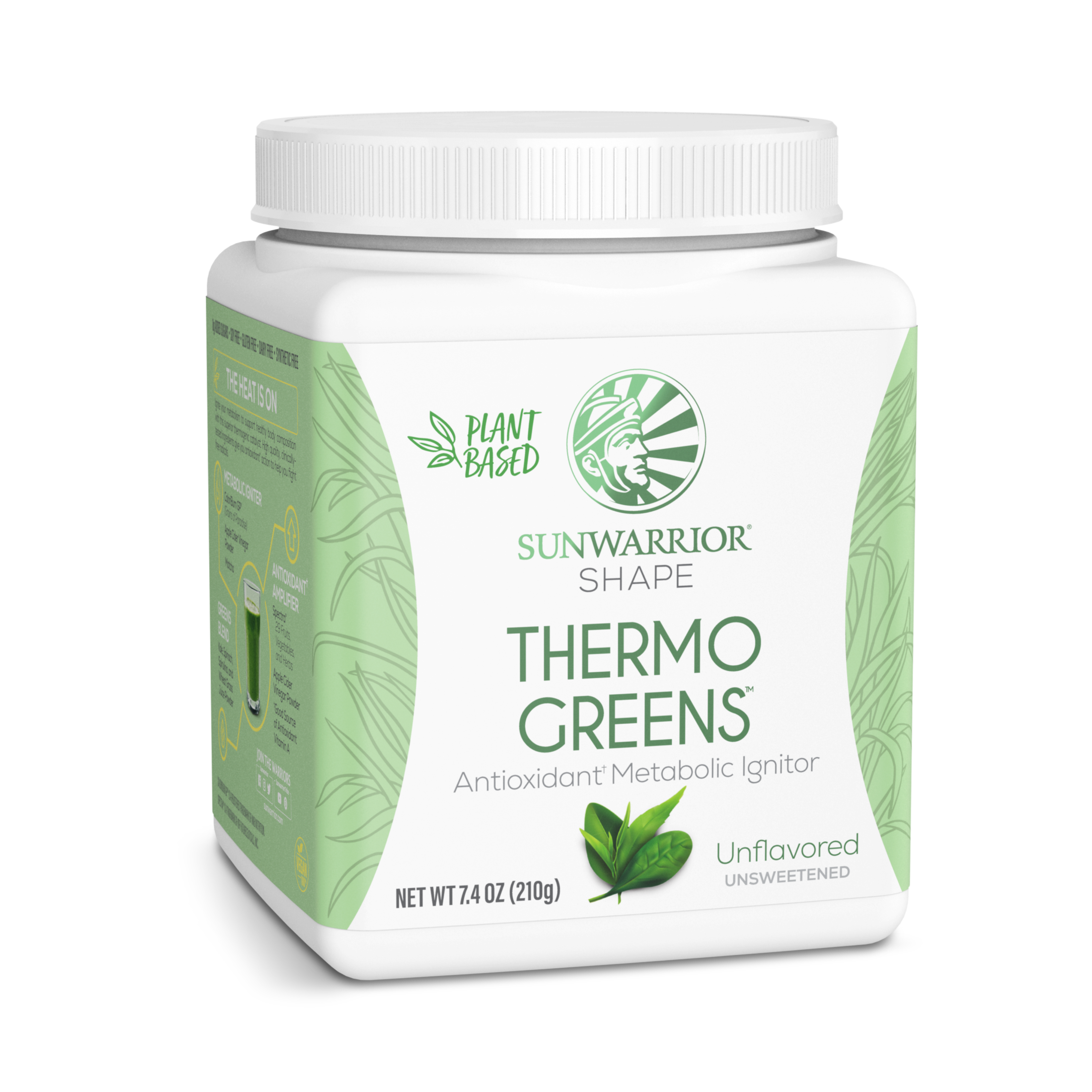 Sunwarrior, Shape, Thermo Greens, Unflavored, 210 g