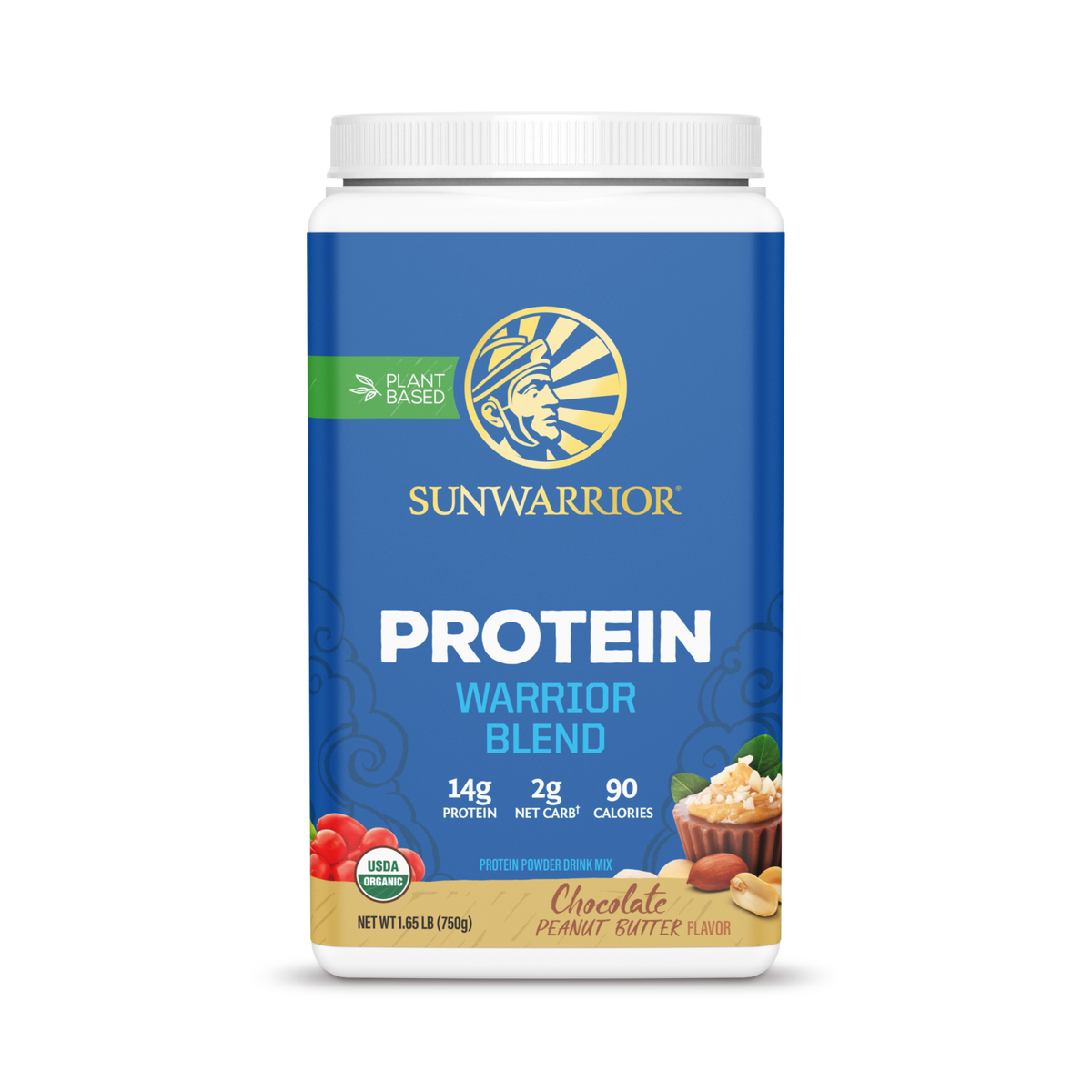 Sunwarrior, Warrior Blend, Protein, Chocolate Peanut Butter, 750 g