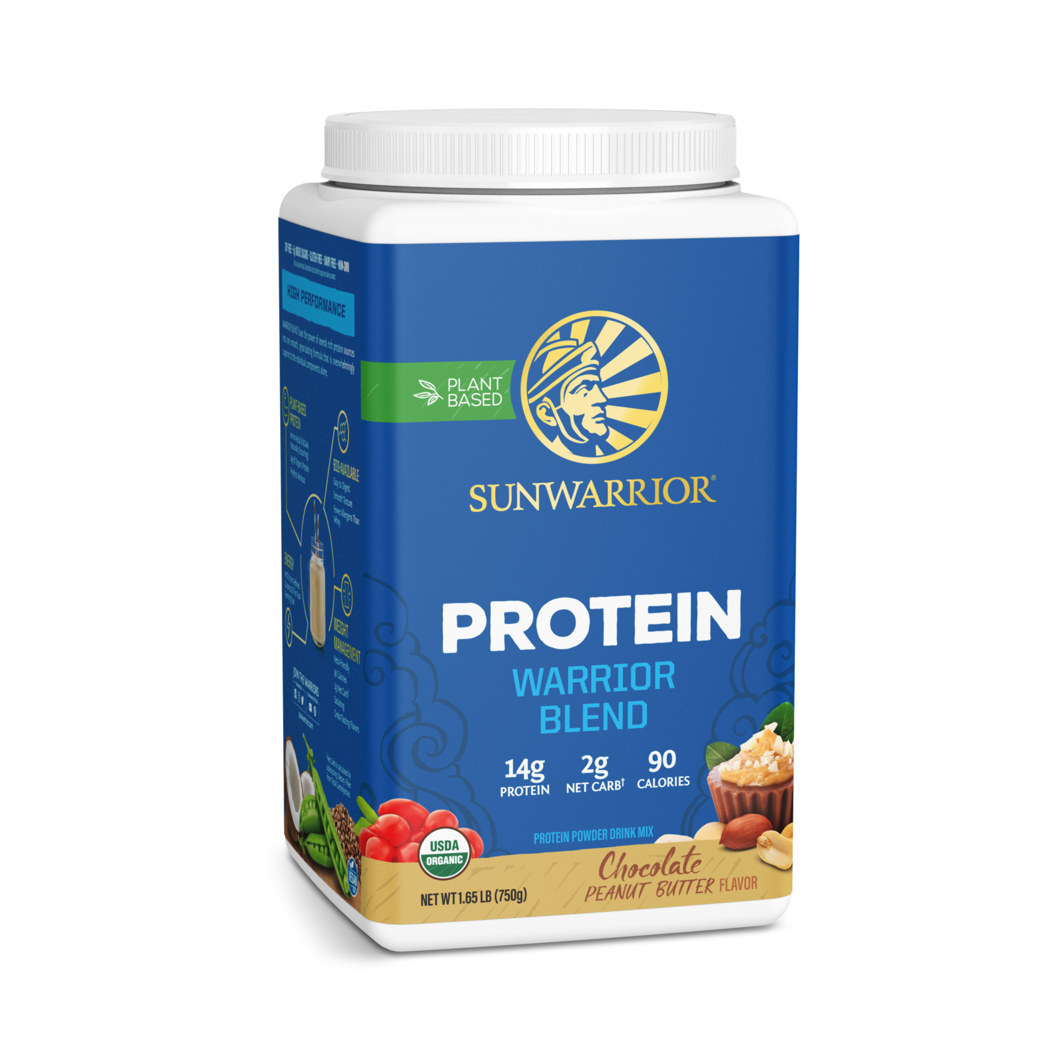 Sunwarrior, Warrior Blend, Protein, Chocolate Peanut Butter, 750 g