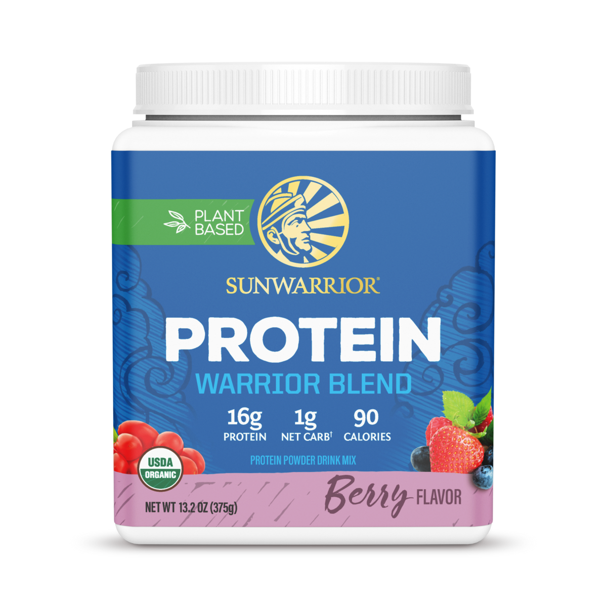 Sunwarrior, Warrior Blend, Protein, Berry, 375 g