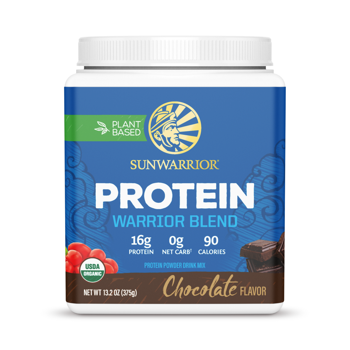 Sunwarrior, Warrior Blend, Protein, Chocolate, 375 g