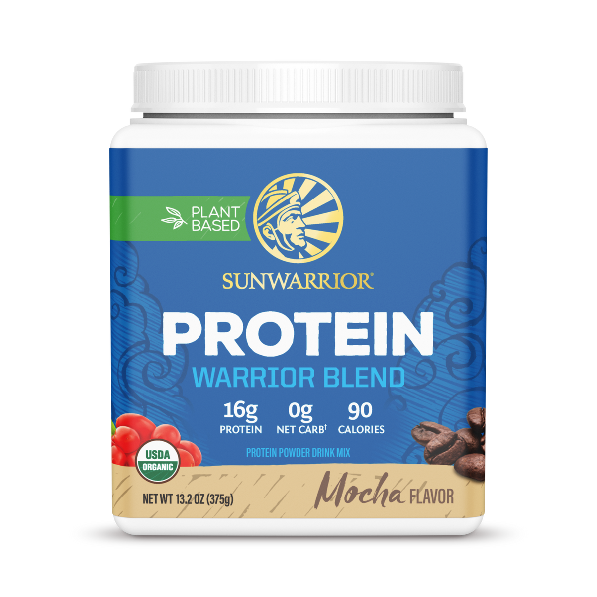 Sunwarrior, Warrior Blend, Protein, Mocha, 375 g