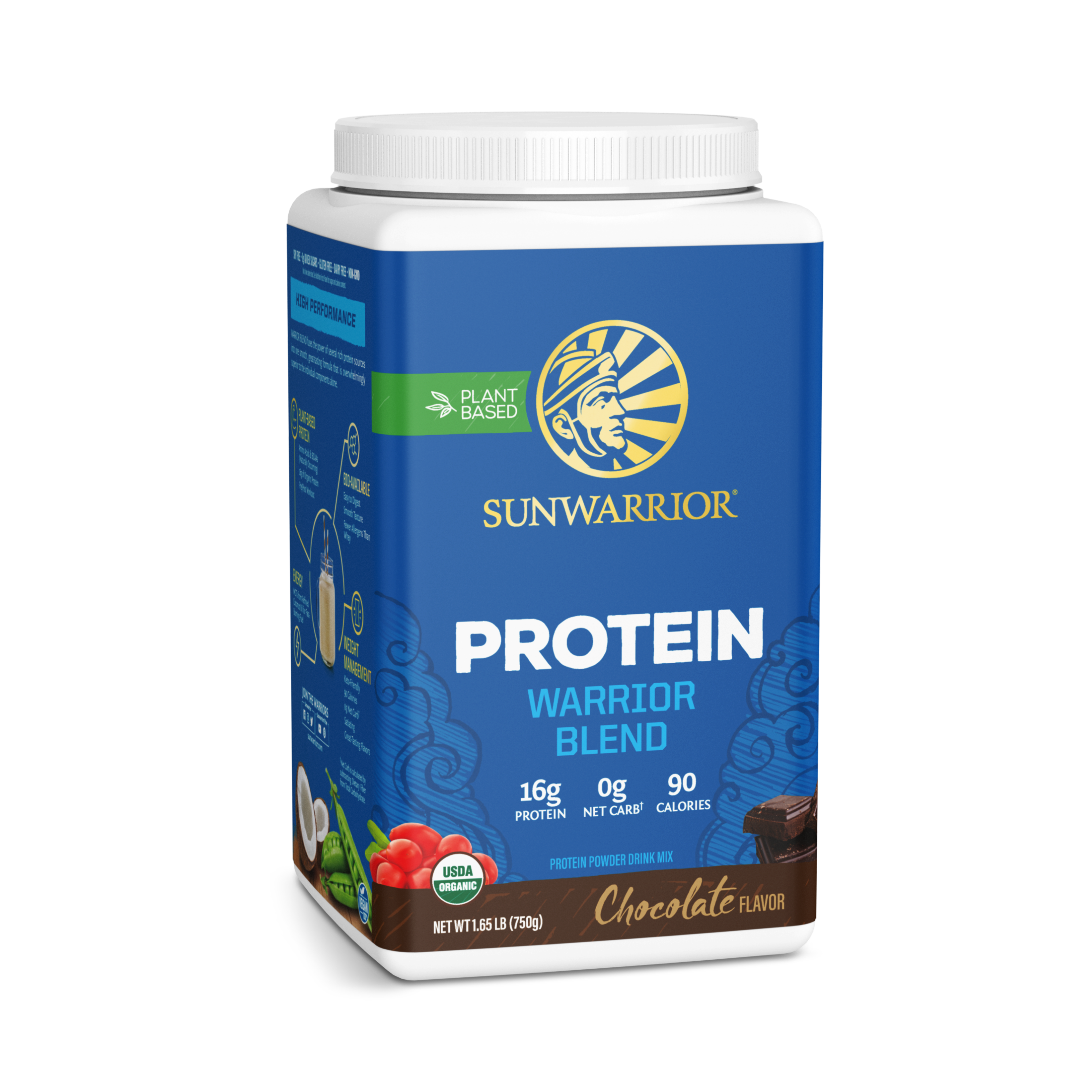 Sunwarrior, Warrior Blend, Protein, Chocolate, 750 g