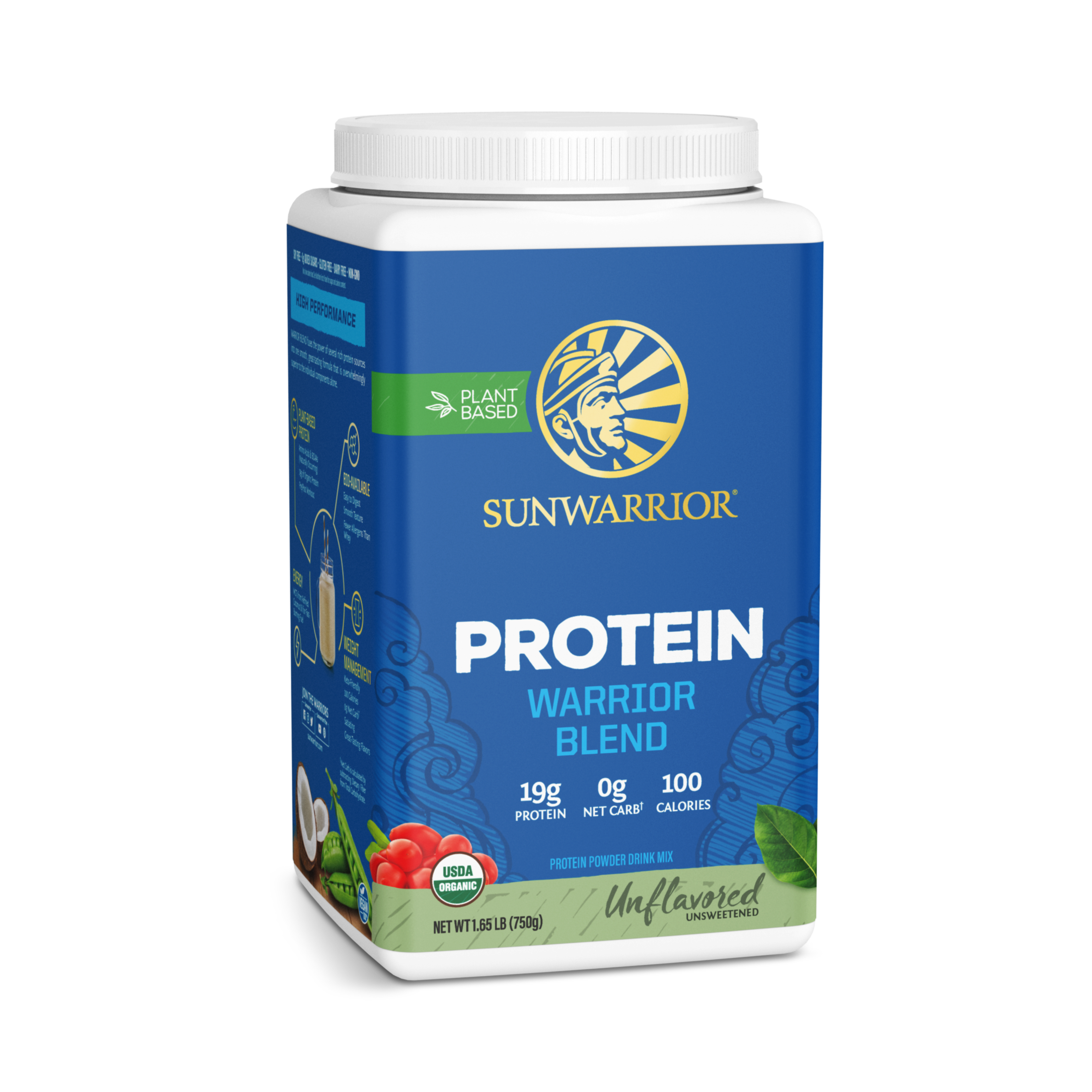 Sunwarrior, Warrior Blend, Protein, Unflavored, 750 g