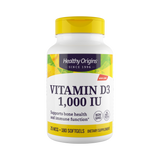 Healthy Origins, Vitamin DЗ Gels, 1000 IU, Lanolin, 180 Softgels