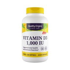 Healthy Origins, Vitamin DЗ Gels, 1000 IU, Lanolin, 360 Softgels