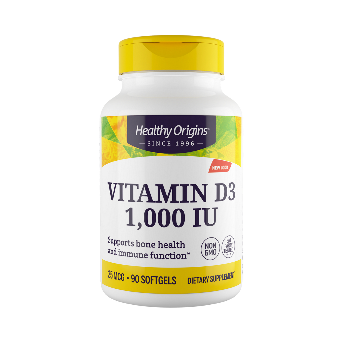 Healthy Origins, Vitamin DЗ Gels, 1000 IU, Lanolin, 90 Softgels