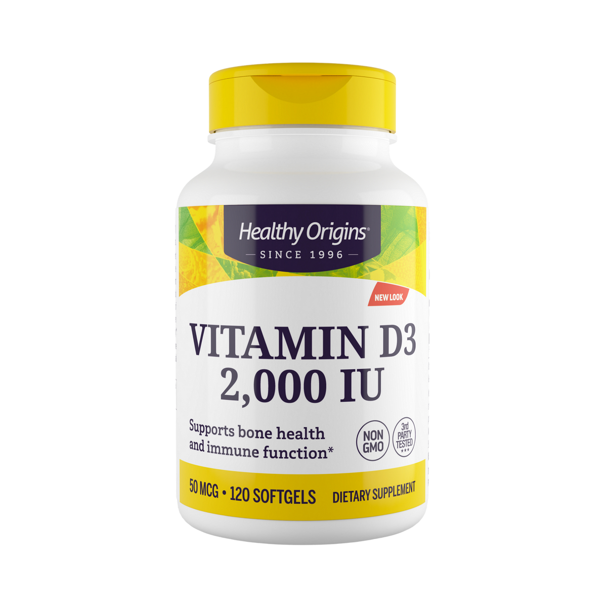 Healthy Origins, Vitamin DЗ Gels, 2000 IU, Lanolin, 120 Softgels