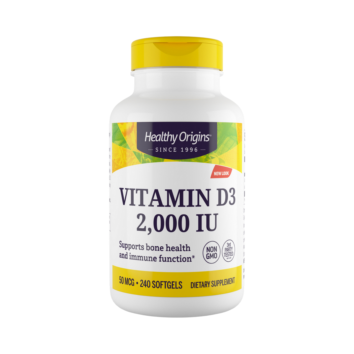 Healthy Origins, Vitamin DЗ Gels, 2000 IU, Lanolin, 240 Softgels