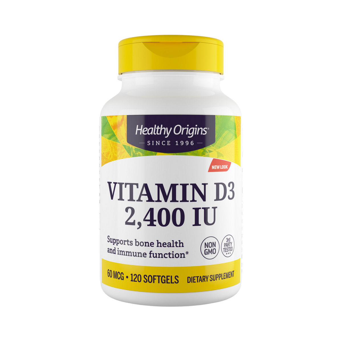 Healthy Origins, Vitamin DЗ Gels, 2400 IU, Lanolin, 120 Softgels