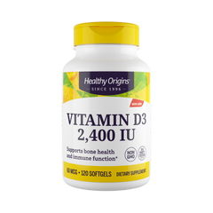 Healthy Origins, Vitamin DЗ Gels, 2400 IU, Lanolin, 120 Softgels