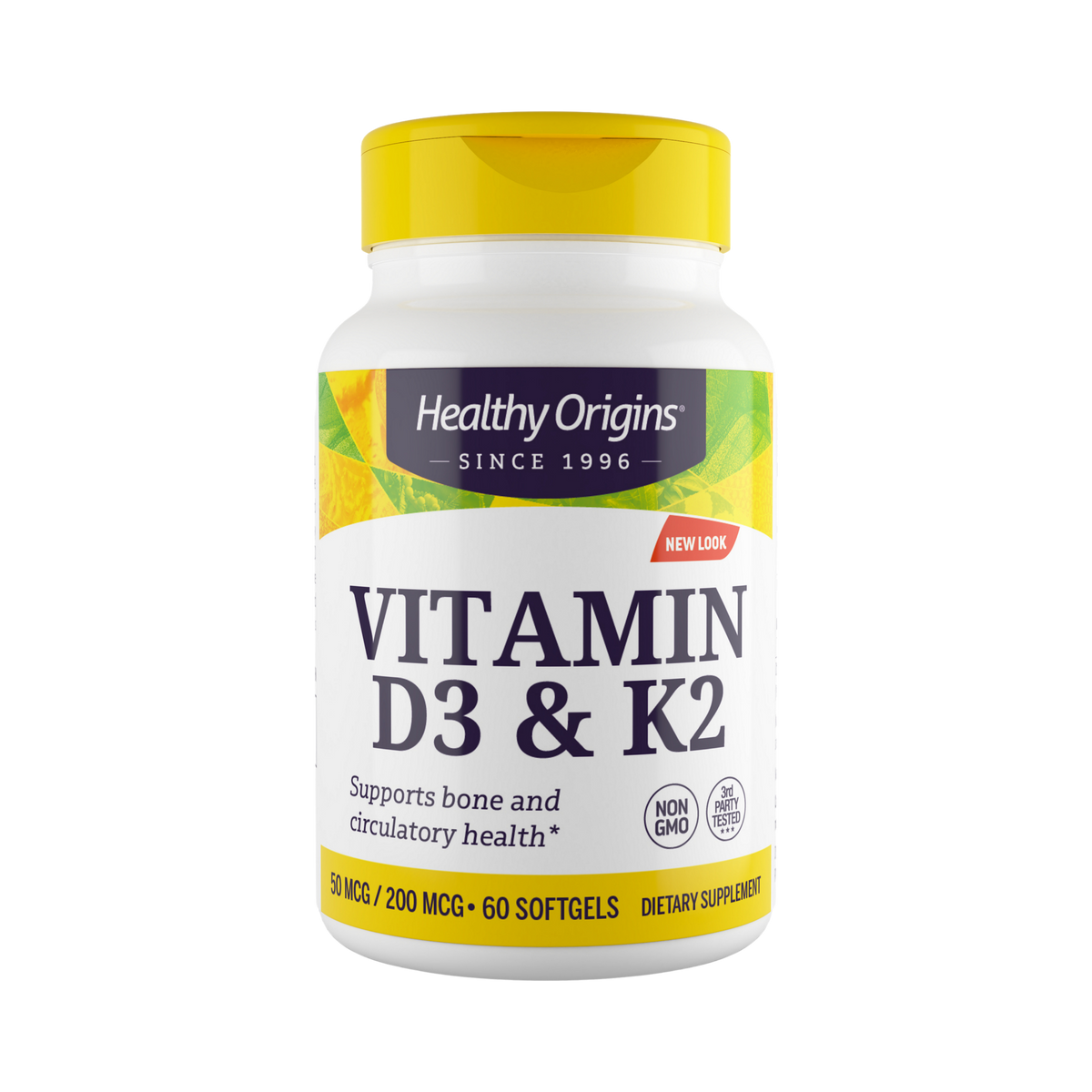 Healthy Origins, Vitamin D3 & K2, 60 Softgels