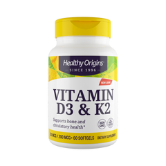 Healthy Origins, Vitamin D3 & K2, 60 Softgels