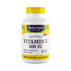 Healthy Origins, Vitamin E, 400 IU, Natural MIxed Toco, 180 Softgels