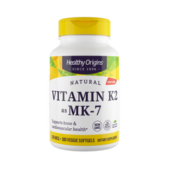 Healthy Origins, Vitamin K2 As MK-7, 100 Mcg, 180 Veggie Gels