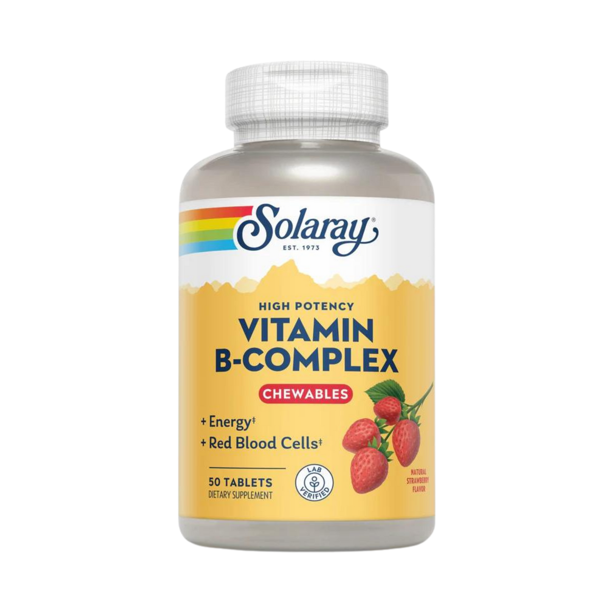 Solaray, Vitamin B-Complex, Strawberry, 50 Chewables