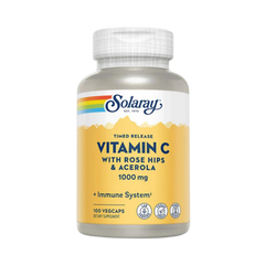 Solaray, Vitamin C With Rose Hips & Acerola, 1,000 Mg, 100 Capsules