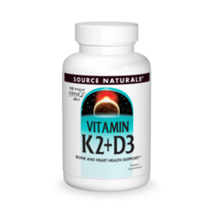 Source Naturals, Vitamin K2 + D3, 100 Mcg, 30 Tablets