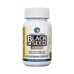 Amazing Herbs, Whole Spectrum Black Seed Gold, 60 Capules