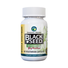 Amazing Herbs, Whole Spectrum Black Seed GlyMordica Bitter Melon, 100 Capsules