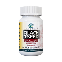 Amazing Herbs, Whole Spectrum Black Seed Original Plain, 100 Capsules