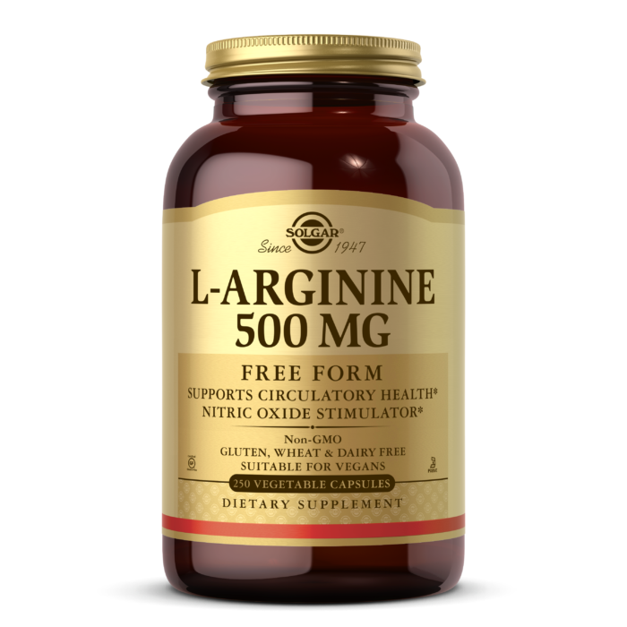 Solgar, L-ARGININE 500 MG VEGETABLE CAPS (100,250) | Maple Herbs