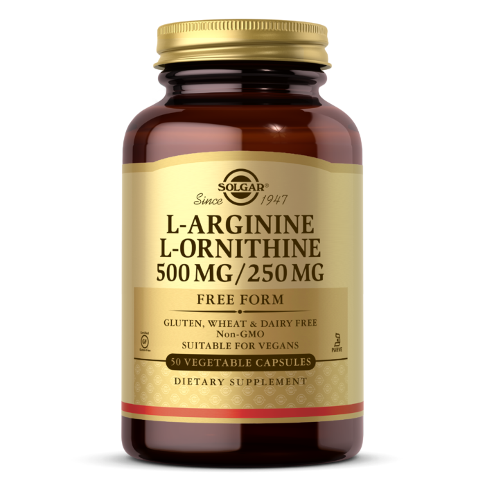 Solgar, L-ARGININE/L-ORNITHINE 500/250 MG VEGETABLE CAPS (50,100) | Maple Herbs