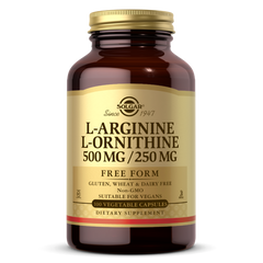 Solgar, L-ARGININE/L-ORNITHINE 500/250 MG VEGETABLE CAPS (50,100) | Maple Herbs