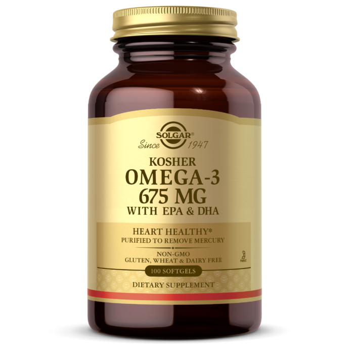 Solgar, OMEGA-3 675 MG KOSHER SOFTGELS (50,100) | Maple Herbs