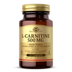 Solgar, L-CARNITINE 500 MG TABS (30,60) | Maple Herbs