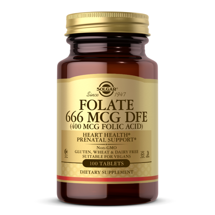 solgar-folate-666-mcg-dfe-(folic-acid-400-mcg)-100-tabs