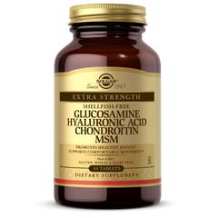 Solgar, GLUCOSAMINE HYALURONIC ACID CHONDROITIN MSM (SHELLFISH-FREE) TABS (60,120) | Maple Herbs