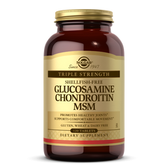 Solgar, TRIPLE STRENGTH GLUCOSAMINE CHONDROITIN MSM (SHELLFISH-FREE) TABS (60,120) | Maple Herbs