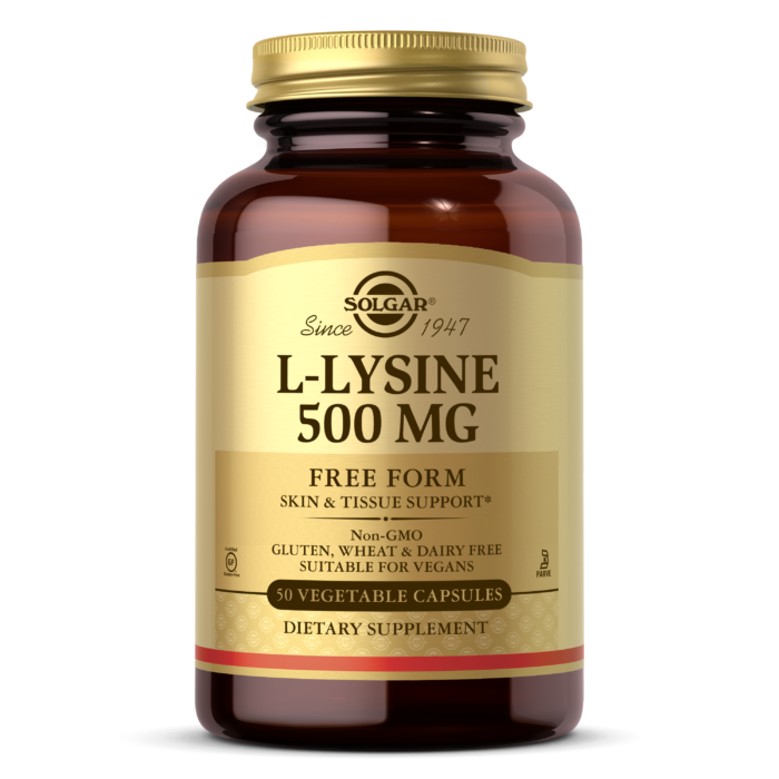 Solgar, L-LYSINE 500 MG VEGETABLE CAPS (50,100,250) | Maple Herbs