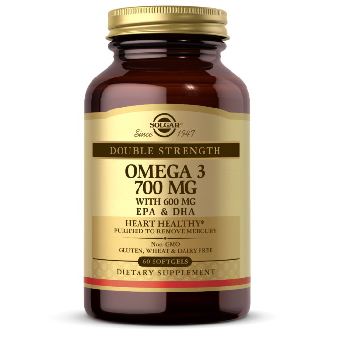 Solgar, DOUBLE STRENGTH OMEGA-3 700 MG SOFTGELS (30,60,120) | Maple Herbs