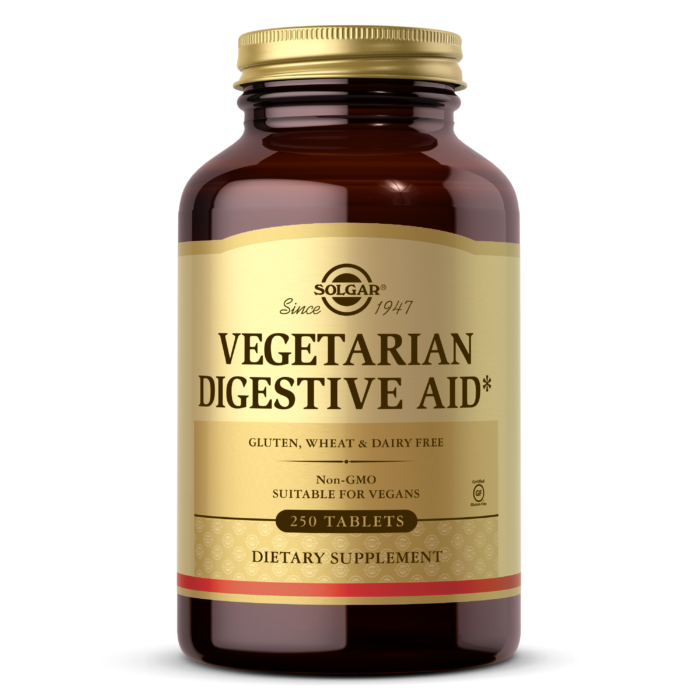 Solgar, VEGETARIAN DIGESTIVE AID TABLETS (CHEWABLE) (100,250) | Maple Herbs