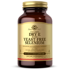 Solgar, DRY VITAMIN E WITH YEAST-FREE SELENIUM VEGETABLE CAPS (100 Count) | Maple Herbs