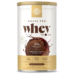 Solgar, GRASS FED WHEY TO GO®, CHOCOLATE (377 Grams, 1044 Grams) | Maple Herbs