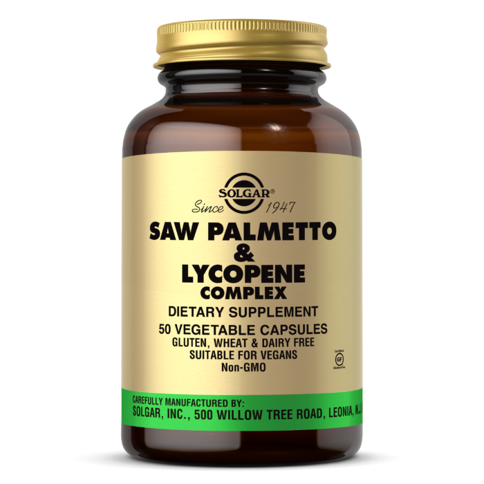 Solgar, SAW PALMETTO & LYCOPENE COMPLEX VEGETABLE CAPS (50 Count) | Maple Herbs