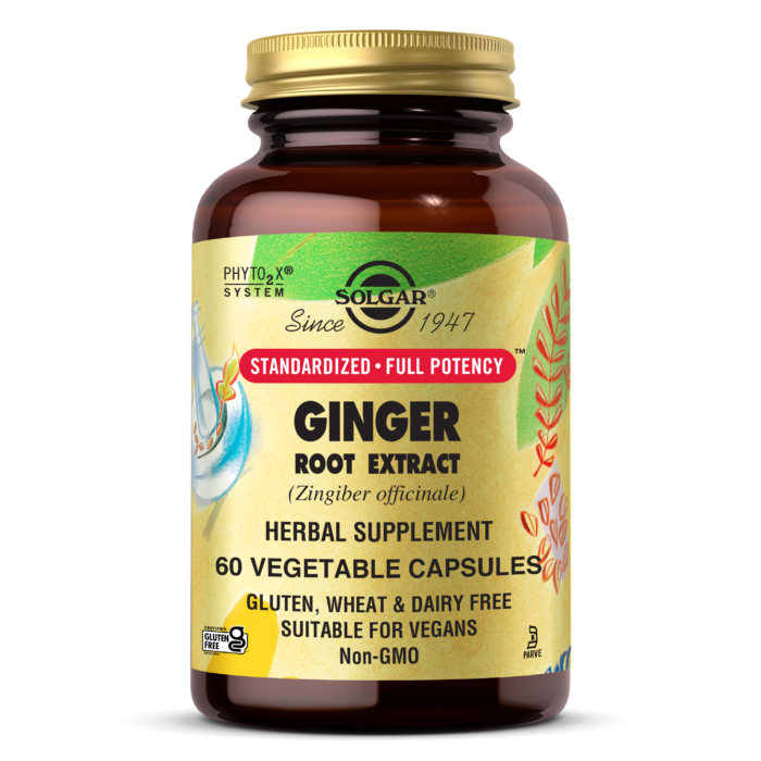 Solgar, SFP GINGER ROOT EXTRACT VEGETABLE CAPS (60 Count) | Maple Herbs